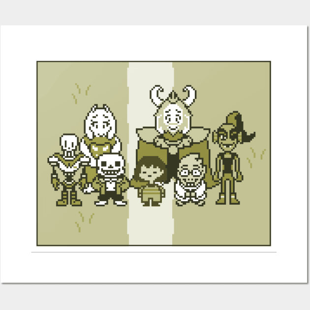 Undertale Ending Family Photo Wall Art by halegrafx